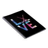 Liebe Eishockey Hockey Girls Geschenke Womens Ice Notizblock (Rechte Seite)