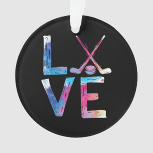 Liebe Eishockey Hockey Girls Geschenke Womens Ice Ornament