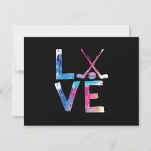 Liebe Eishockey Hockey Girls Geschenke Womens Ice  RSVP Karte