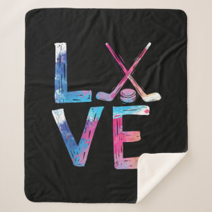 Liebe Eishockey Hockey Girls Geschenke Womens Ice Sherpadecke