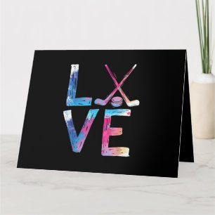 Liebe Eishockey Mädchen Hockey Geschenke Frauen Ei Karte