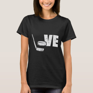 Liebe Eishockey Stock Puck Spieler Torwart Fans Mä T-Shirt