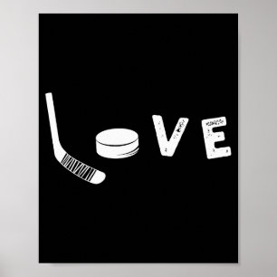 Liebe Eishockey T-Shirt, Valentinstag Geschenk für Poster