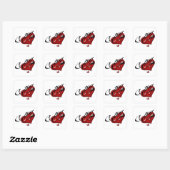 Liebe Electric Guitar Heart Quadratischer Aufkleber (Blatt)