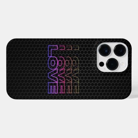 Liebe - Electro Edition iPhone Hülle (Rückseite (Horizontal))
