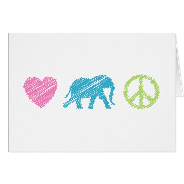 Liebe, Elefant und Frieden (Vorderseite (Horizontal))