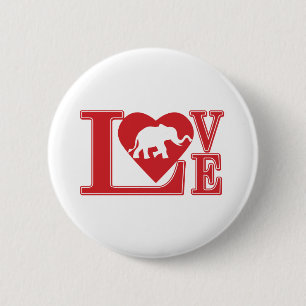 Liebe-Elefanten Button