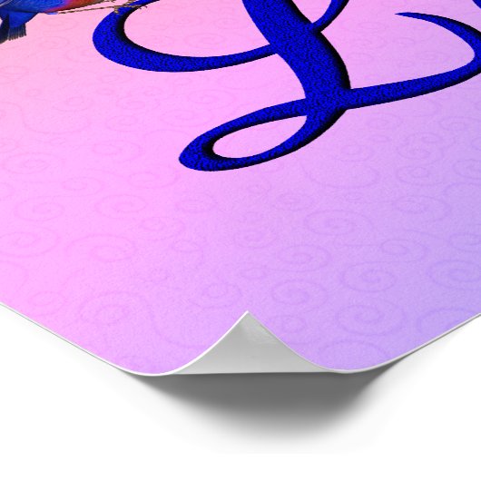 Liebe Elegant Bluebird kreieren Poster (Ecke)