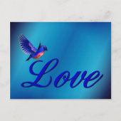Liebe Elegant Bluebird Postcard Postkarte (Vorderseite)