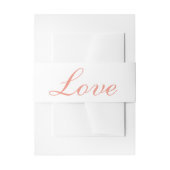 Liebe Elegant Orange Minimalistische Hochzeit Einladungsbanderole (Vorderseite Beispiel)