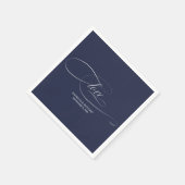Liebe - Elegante Blue Wedding Serviette (Ecke)