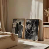 Liebe elegante Kalligrafie Hochzeit Foto Leinwand