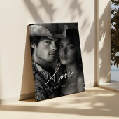 Liebe elegante Kalligrafie Hochzeit Foto Leinwand