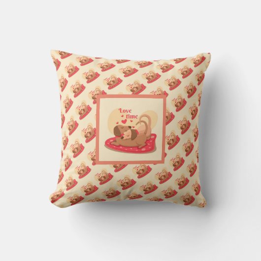 Liebe Elegante Moderne Kunst, Dichtung und Musik Kissen (Vorderseite)