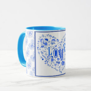 Liebe Elegante Moderne Kunst, Dichtung und Musik Tasse