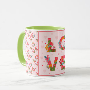 Liebe Elegante Moderne Kunst, Dichtung und Musik Tasse