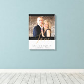 Liebe Elegante Script Bride Groom Wedding Keepake Leinwanddruck (Insitu (Holzboden))