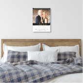 Liebe Elegante Script Bride Groom Wedding Keepake Leinwanddruck (Insitu (Schlafzimmer))