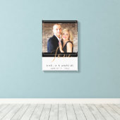 Liebe Elegante Script Bride Groom Wedding Keepake Leinwanddruck (Insitu (Holzboden))