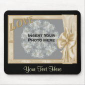 Liebe Eleganter Rahmen Foto-Mousepad hinzufügen Mousepad (Vorne)