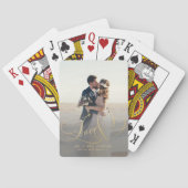 Liebe elegantes Hochzeitsfest Foto Spielkarten (Rückseite)
