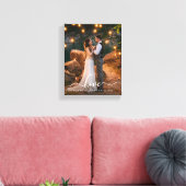 Liebe Elegantes Script Wedding Bride Groom Foto Leinwanddruck (Insitu (Wohnzimmer))