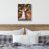 Liebe Elegantes Script Wedding Bride Groom Foto Leinwanddruck (Insitu (Schlafzimmer))