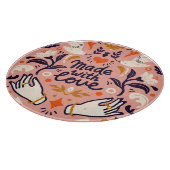 Liebe Elemente: vintage rosa Komposition. Schneidebrett (Ecke)
