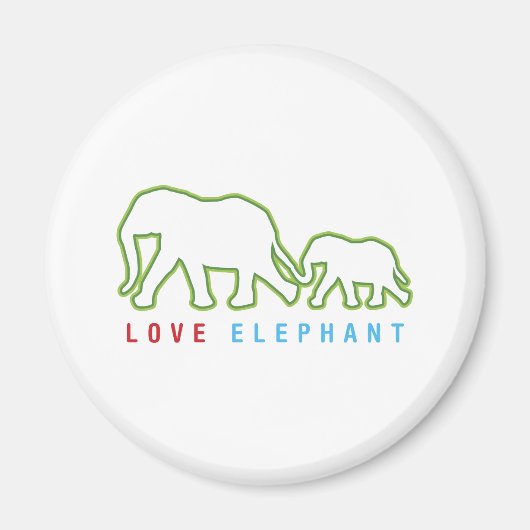 Liebe Elephant Magnet (Vorne)