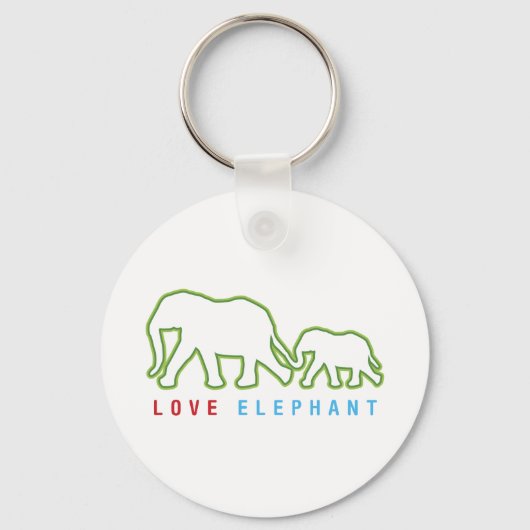 Liebe Elephant Schlüsselanhänger (Vorderseite)