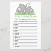 Liebe Elephants Baby Animes Name Game (Vorderseite)