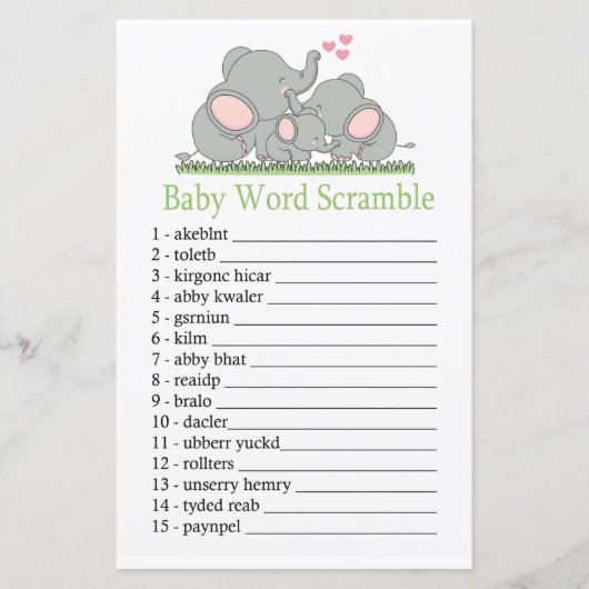 Liebe Elephants Kinderspiel (Vorderseite)