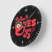 Liebe Elmo Runde Wanduhr (Winkel)