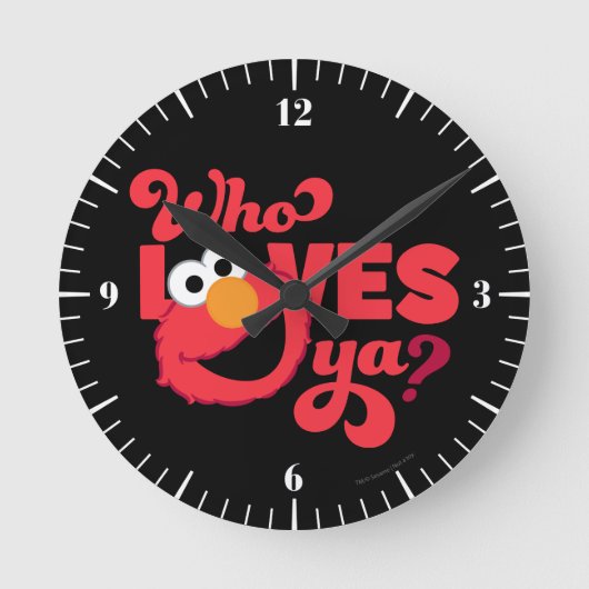 Liebe Elmo Runde Wanduhr (Vorderseite)