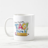 Liebe Eltern, jetzt bist du dran Lehrer, schönen l Kaffeetasse (Links)