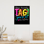 Liebe Eltern markieren Sie es Liebe letzten Schult Poster (Küche)