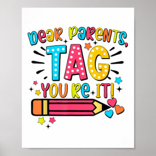 Liebe Eltern Tag Sie es Liebe Lehrer letzten Tag O Poster