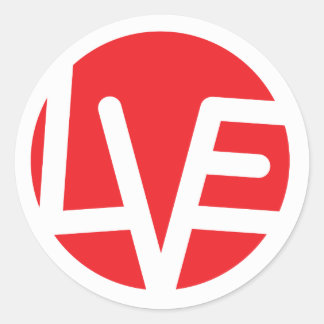 Liebe Emblem-Aufkleber Runder Aufkleber