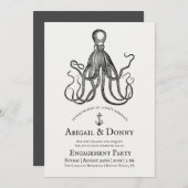 Liebe Embrace | Octopus Theme Engagement Party Einladung (Vorne/Hinten)