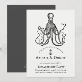 Liebe Embrace | Octopus Theme Engagement Party Einladung