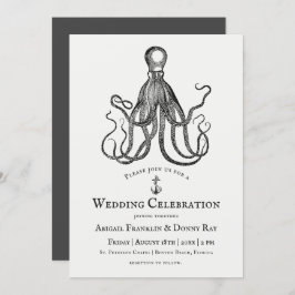 Liebe Embrace | Octopus Theme Wedding Einladung