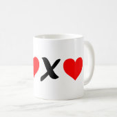 Liebe Embrace XOXO Harmonie Kaffeetasse (VorderseiteRechts)