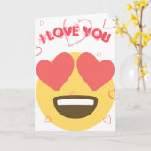 Liebe Emoji Card Karte (Gelbe Blume)