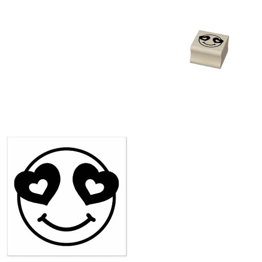 Liebe Emoji Gummistempel (Stempel)