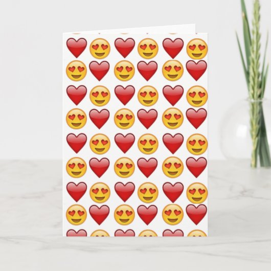 Liebe Emoji Karte (Vorderseite)