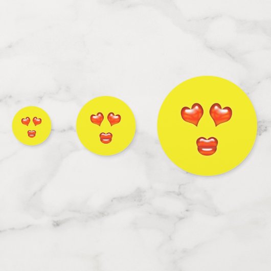 Liebe Emoji Konfetti (Rückseiten)