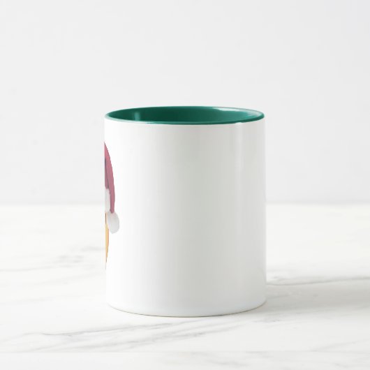 Liebe Emoji küssen unter mistletoer Weihnachtsfeie Tasse (Zentrum)