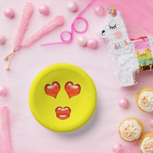 Liebe Emoji Pappteller (Party)