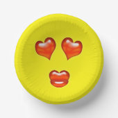 Liebe Emoji Pappteller (Vorderseite)