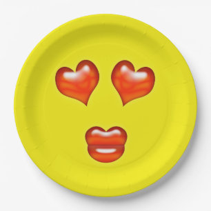Liebe Emoji Pappteller